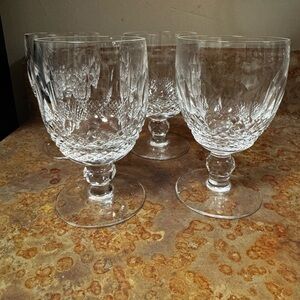 Set of 4 Waterford Crystal Water Goblets Colleen Short Stem VTG EUC 5.25” 8 Oz